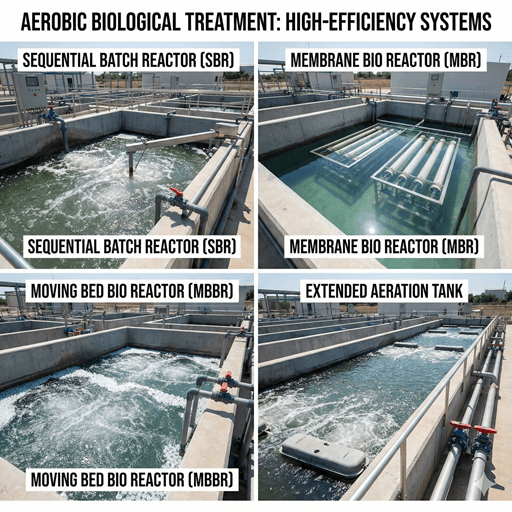 Sequential Batch Reactor (SBR) system for aerobic treatment